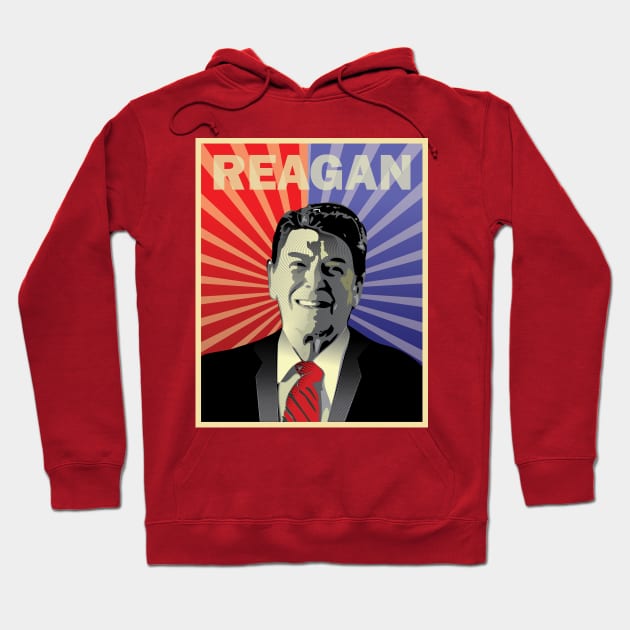 Remembering the 40th US President Ronald Reagan Hoodie by spacedust